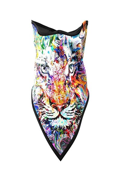 Maskara Baskılı Üçgen Maske Snowboard, Kayak, Motosiklet, Bisiklet Polarlı Ka...