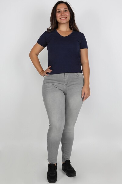 BALİNS Büyük Beden Kadın Jean Gri