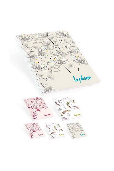 KESKİN COLOR Keskin Color La Plume 17X22Cm 100Yp 60Gr Plastic Cover Spiral Light Notepad Checkered / B39