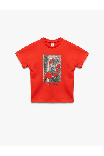 Koton Ataturk Printed Crew Neck Short Sleeve Cotton T-Shirt