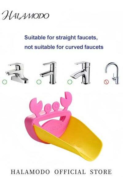 HALAMODO Kid's Faucet Extender Plastic Hand Washing Device Cartoon Sink Handle Extender Durable Faucet Extens