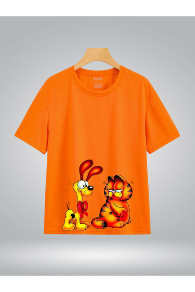 GLOWES Unisex Παιδικό μπλουζάκι με στάμπα με πορτοκαλί χαρακτήρα