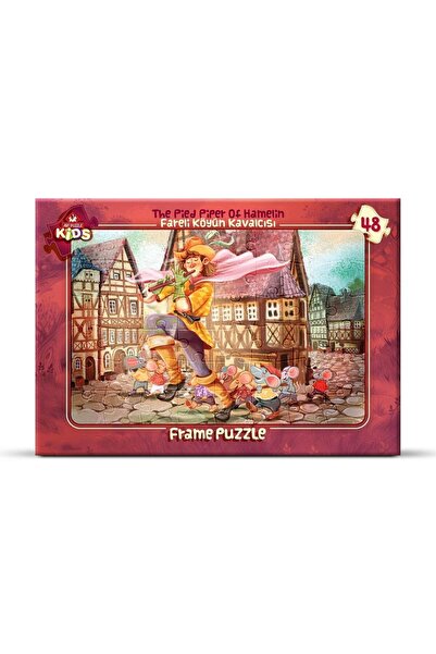 Art Puzzle Art Children's Frame Puzzle Village Paddle with Mouse 48 Pieces