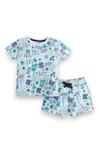 Victor and Jane - All-Over Printed T-shirt and Shorts Pyjama Set