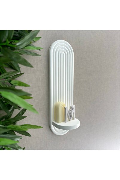 MERKARE Bohem, İskandinav Dekoratif Tek Raflı Duvar Rafı, Süsü (HAND MADE) - ORTA BOY 50x15cm (TEKLİ)