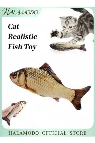 HALAMODO Simulation Fish Plush Toy Soft Fish Pillow Stuffed Animal Toy Fish Shape Simulation Cushion Cat Toy