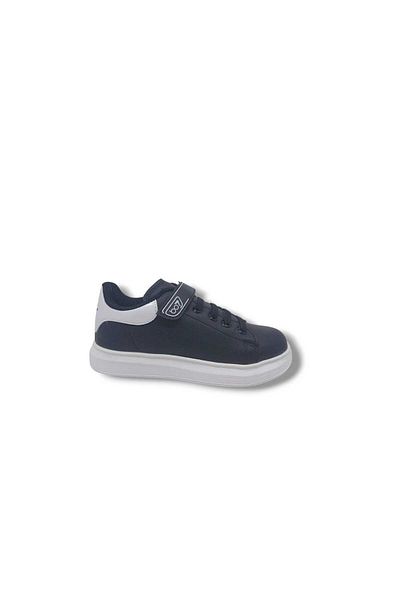 Zerhan BestOf 850 Pantofi sport casual pentru copii, negru, alb, cu velcro, talpă groasă