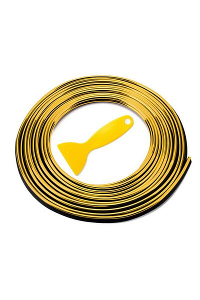 Techmaster Trim Corded New In-Car Rope Strip Fish Back Nickel Plated 5 Meters Gold