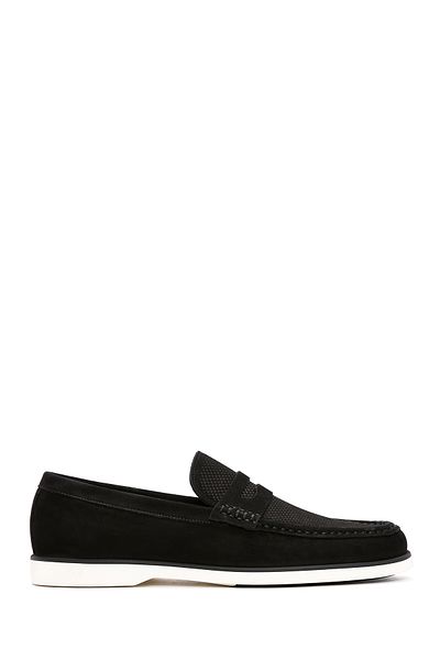 Derimod Black Nubuck Leather Men's Loafer - Casual 24sfd6014v3