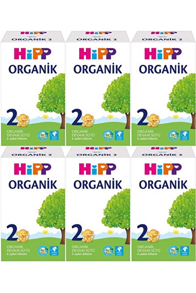 Hipp Organik Devam Sütü 600GR No:2 (6. Aydan İtibaren) (6 Lı Set)
