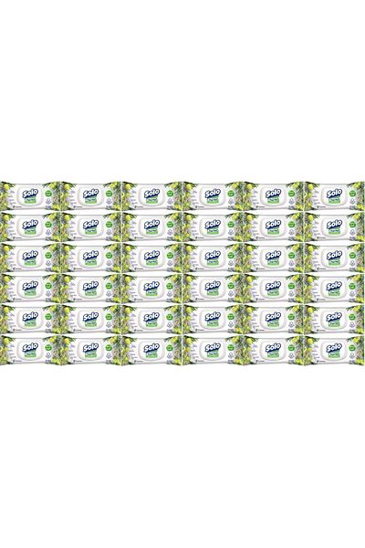 Solo Wet Towel Wipes 50 Sheets Lemon & Rosemary (Set of 36) (12Pk*3) 1800 Sheets