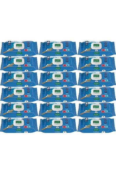 Komili Wet Towel Wipes 90 Sheets Ocean Breeze (Set of 18) with Practical Cover (1080 Sheets)