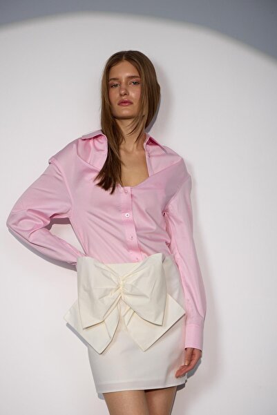 NOK İSTANBUL Ribbon Belle Mini Etek Beyaz