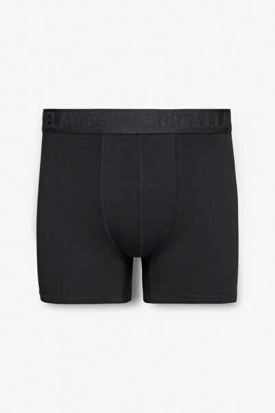 GRIMELANGE Petrus Men's 3-Pack Cotton Lycra Flexible Fabric Black / Navy Blue / Grimelange Boxers