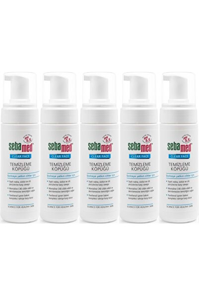 Sebamed رغوة تنظيف الوجه كلير فيس 150 مل (مجموعة من 5)