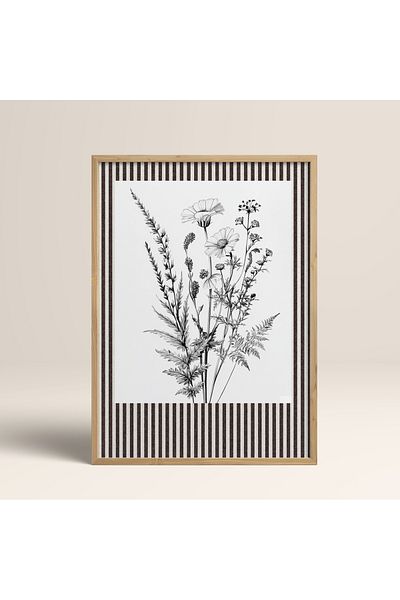 HOMEPACK Единична картина в дървена рамка, единичен плакат, картина TK/1415