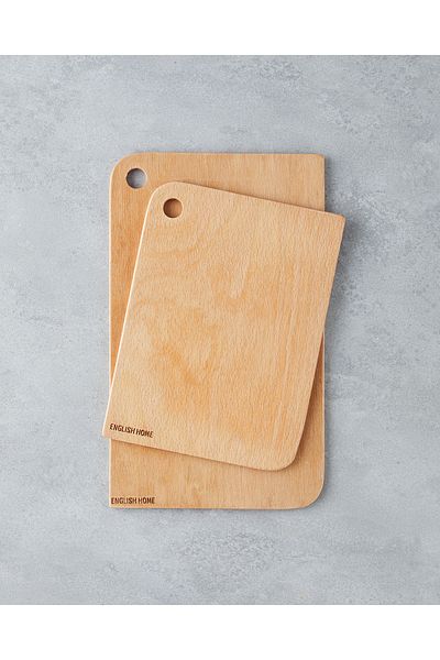 English Home Bety Beech 2-Piece Cutting Board 19X26 cm - 21X35 cm Natural
