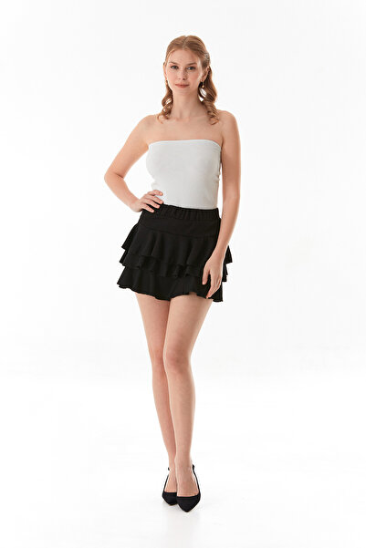 Fulla Moda Basic Strapless Bustier with Draped Sides