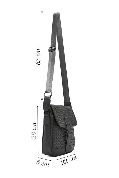 Derimod Gray Knitted Men's Shoulder Bag - 23wbd 310629