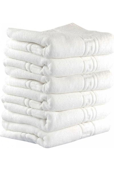 Kotonia Home Prosop Hotel - Greek Border, 100% Bumbac, 50x90 Cm, Alb, 500g/mp