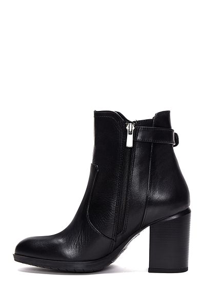 Derimod Black Women's Boots - Zippered and Thick Heeled 24Wfe 251118