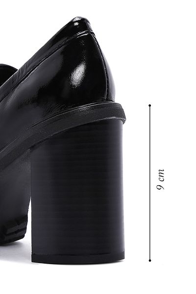 Derimod Black Leather Masculine Thick Heeled Loafer - 24Wfd 180916