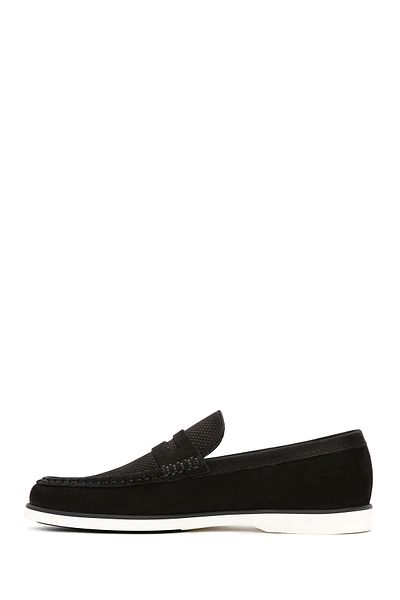 Derimod Black Nubuck Leather Men's Loafer - Casual 24sfd6014v3