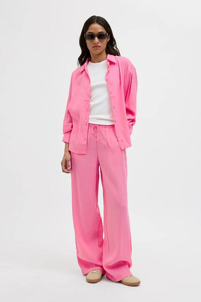 JJXX Jjxx Women's Jxhife Relaxed Fit Long Sleeve Shirt 12270927   Pink