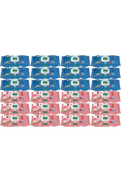 Komili   Wet Towel Wipes 90 Sheets Mixed Set (Ocean Breeze-Rose Scented) 2160 Sheets