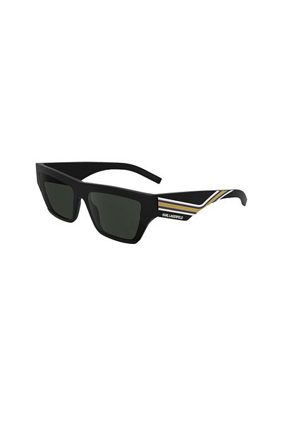 Karl Lagerfeld Kl 6163S 002 59 Unisex Square Black Bone Sunglasses