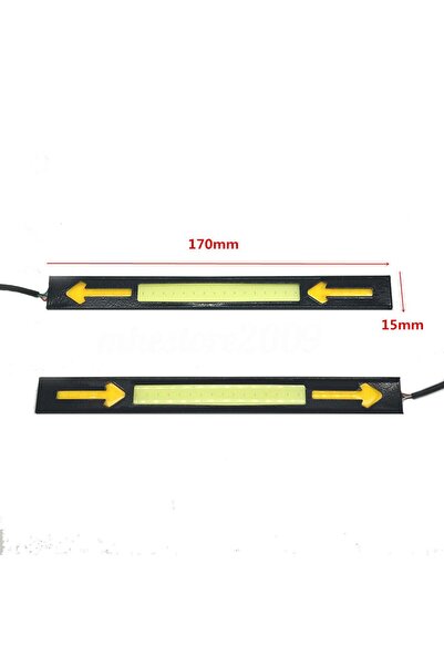 Techmaster Gündüz Ledi Farı Cob Drl Su Geçirmez Beyaz Sarı Sinyali Ince