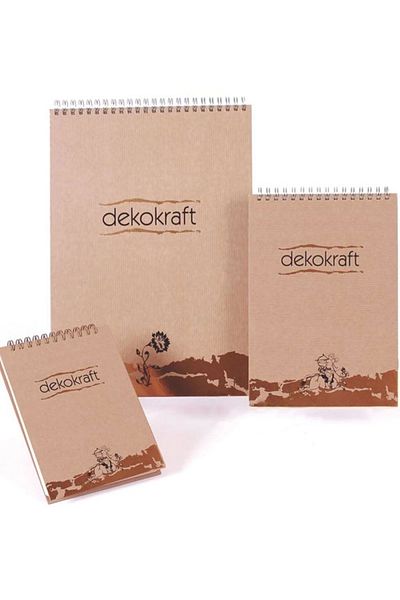 Keskin Notepad A-4 100 Sheets Checkered Decorative Spiral 144002-99