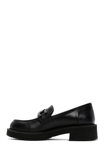 Derimod Loafer din piele neagră - Detaliu cu lanț, masculin, 24WFD 180718