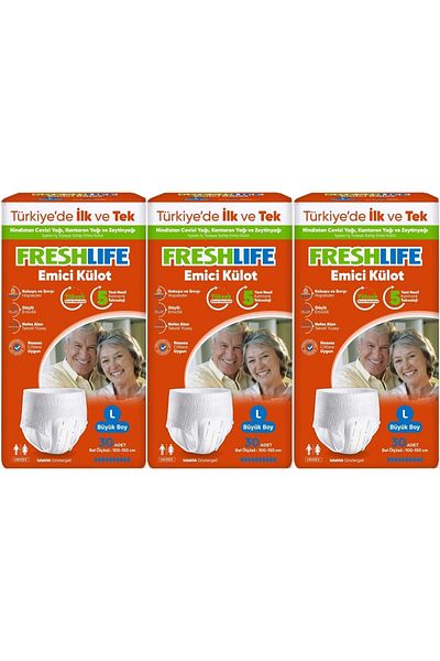 Freshlife Large Absorbent Panty Diapers - L 90 Pieces (3Pk*30)