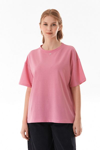 Fulla Moda Oversize T-Shirt with Heart Accessories