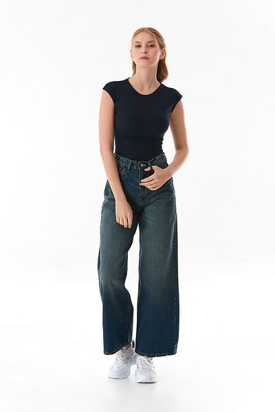 Fulla Moda Basic Crew Neck Snap Lycra Modal Body