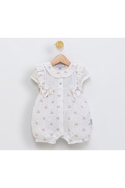 Butik Baby Floral Romper with Collar