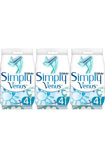 Gillette Simply Venus 2 Disposable Women's Razor Set of 12 (3Pk*4)