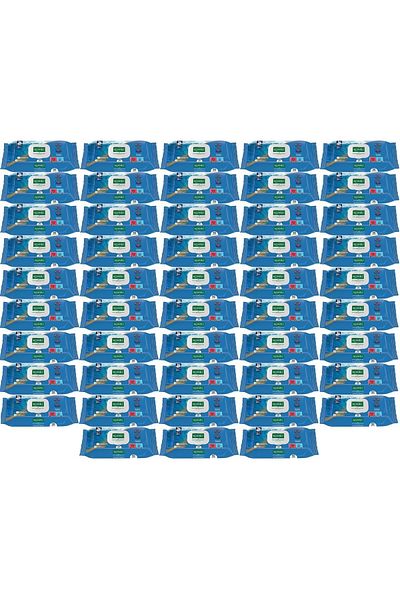 Komili Wet Towel Set - 90 Sheets 4320 Count, Ocean Breeze and Design with Cover