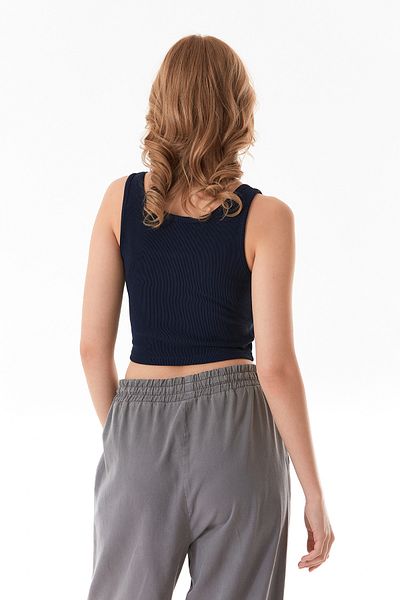 Fulla Moda Ribbed Stitched Crop Body