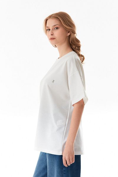 Fulla Moda Oversize T-Shirt with Teddy Bear Detail