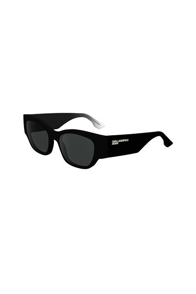 Karl Lagerfeld Kl 6168S 001 52 Unisex Square Black Bone Sunglasses