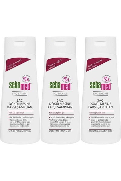 Sebamed Şampuan 200ML Saç Dökülmesine Karşı (Tüm Saç Tipleri için) (3 Lü Set)