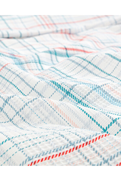 Madame Coco Fauvefarbenes, doppelt kardiertes bedrucktes Piqué – Türkis