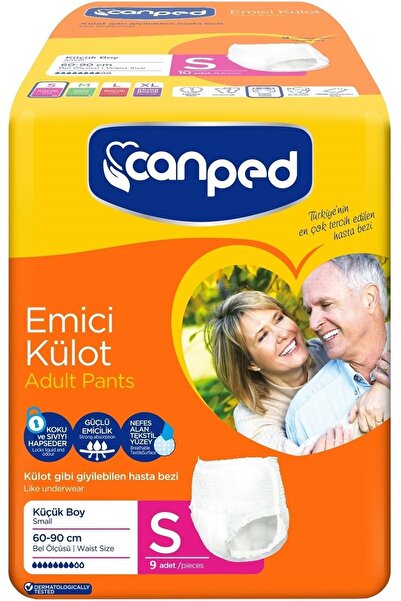 Canped Emici Külot Hasta Bezi S - Small - Küçük (İÇ ADET 9) Tekli Pk