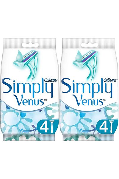 Gillette Simply Venus 2 Disposable Women's Razor Set of 8 (2Pk*4)