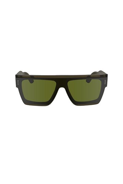 Calvin Klein Ck 24502S 330 55 Unisex Square Transparent Green Bone Sunglasses