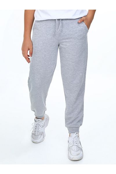 Denokids Unisex Girl Boy Gray Melange Basic Sweatpants
