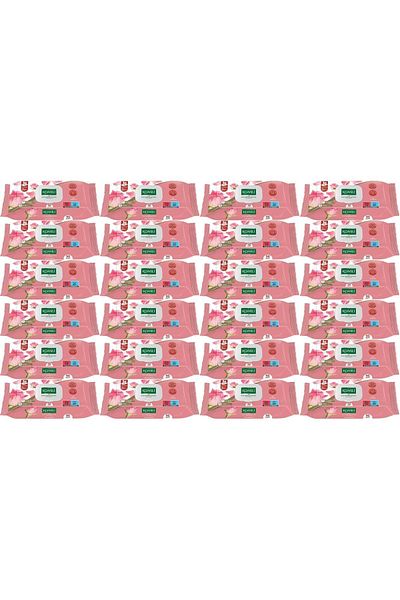 Komili Wet Towel Wipes 90 Sheets Rose Scented (Set of 24) with Practical Cover (2160 Sheets)