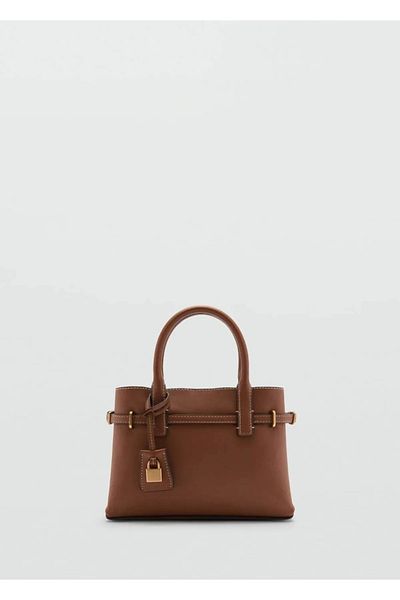 MANGO Woman Mini geantă shopper cu lacăt